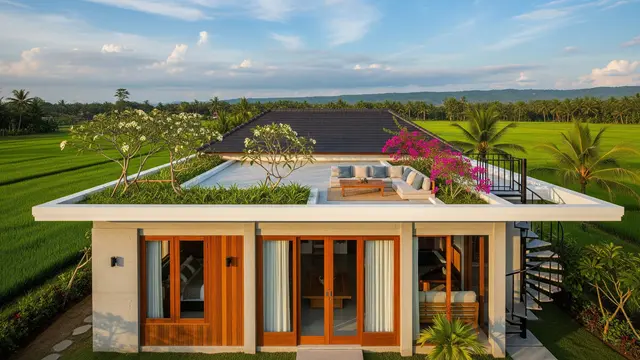 Gaya Atap Modern yang Bikin Rumah Desa Terlihat Mewah/ Ilustrasi AI