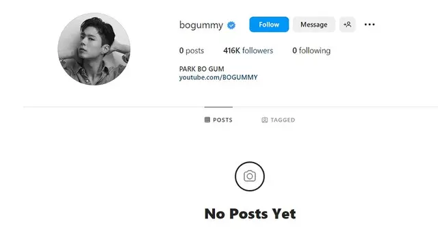Instagram pribadi Park Bo Gum