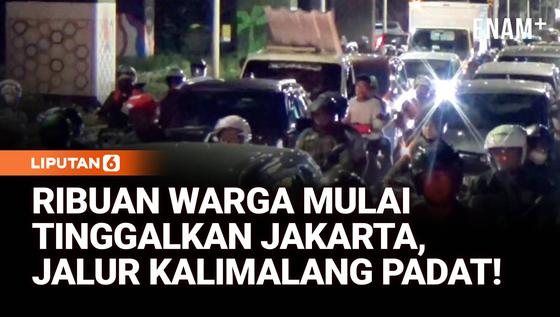 Ribuan Warga Mulai TInggalkan Jakarta, Jalur Kalimalang Padat!