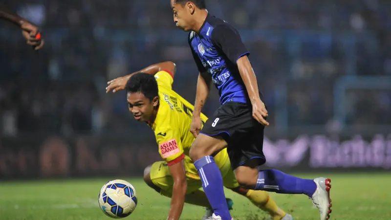 Arema Cronus Vs Sriwijaya FC (Liputan6.com / Rana Adwa)