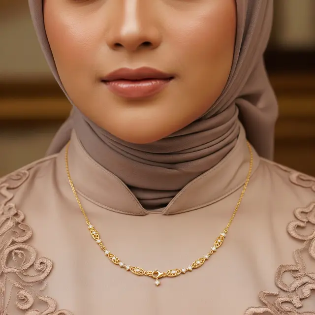 Kalung emas untuk lebaran (Image by Gemini AI)