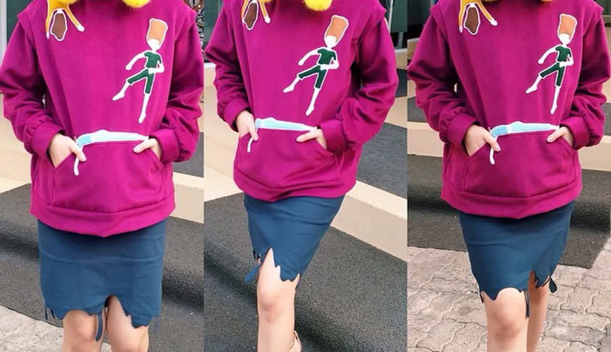 Saat butuh semangat untuk kembalikan mood, cobalah pakai anting pom-pom seperti cheerleader untuk diri sendiri (Foto: Instagram @nindyayunda)