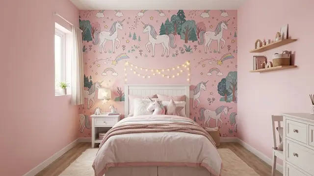 desain kamar tidur serba unicorn