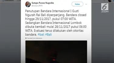 Bandara Ngurah Rai masih mengalami penutupan hingga besok.