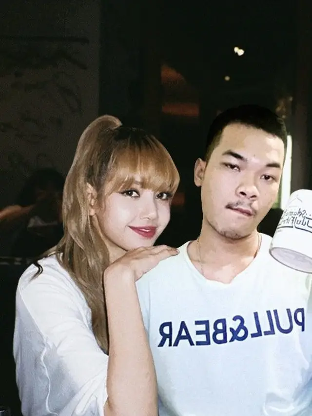 Foto editan bersama Lisa Black Pink (foto: Facebook/usman.maruf)