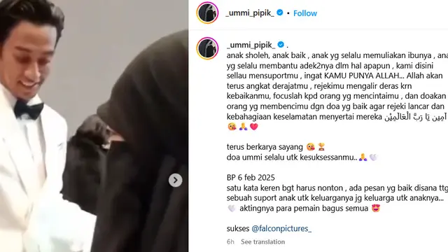 Unggahan Instagram Umi Pipik. (_ummi_pipik_)