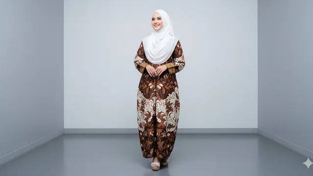 Model Baju Batik Elegan dan Mewah untuk Gamis/Ilustrasi AI