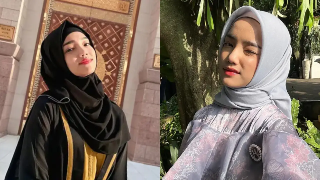 7 Potret Cantik Fuji dalam Balutan Hijab yang Bikin Pangling, Pesonanya Makin Adem