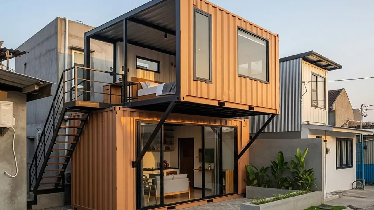 Model Rumah Kontainer Solusi Hunian Sempit dan Trendy