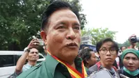 Ketua Umum Partai Bulan Bintang, Yusril Ihza Mahendra saat ditemui wartawan di Pagelaran Keraton Solo, Senin (7/5).(Liutan6.com/Fajar Abrori)