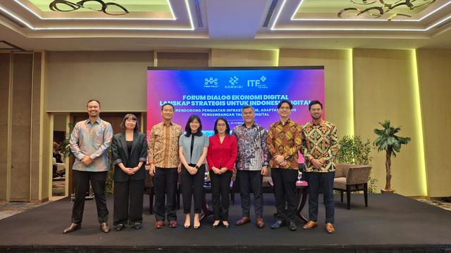 Forum Dialog Ekonomi Digital bertajuk "Lanskap Strategis untuk Indonesia Digital: Mendorong Penguatan Infrastruktur, Adaptasi AI, dan Pengembangan Talenta Digital". Credit: ITF