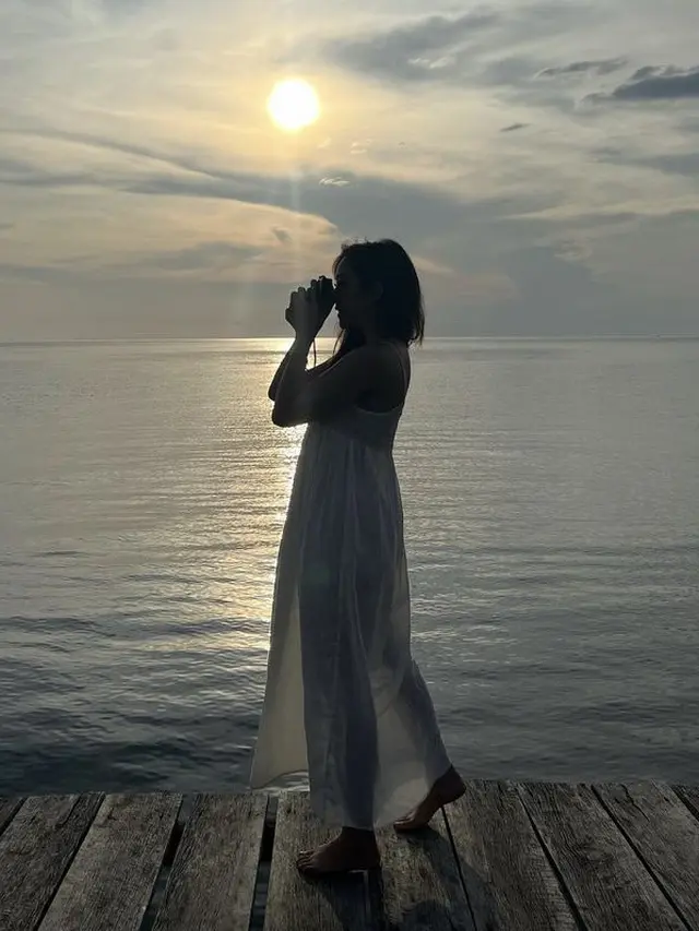 Potret Gisel Liburan di Laut dari Diving Hingga Menikmati Sunsrise/dok. gisel_la