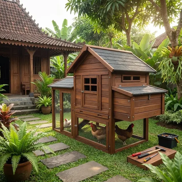 Model Kandang Ayam 'Knock Down', Bisa Bongkar Pasang