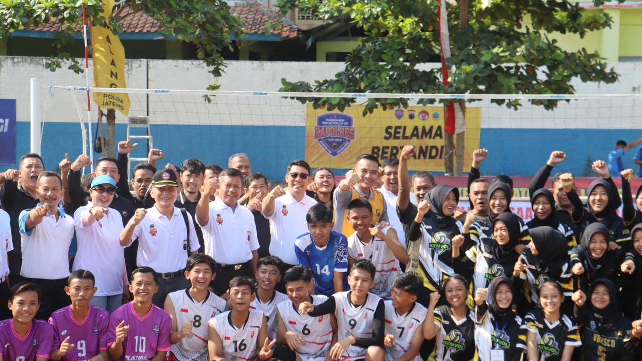 turnamen Bola Voli Kapolres Cup U-20 di Pemalang. (Foto: Liputan6.com/Humas Polres Pemalang)