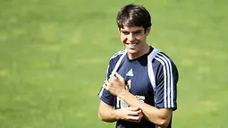 Gelandang Real Madrid, Kaka berlatih di Madrid pada 27 Juli 2009 dalam persiapan Peace Cup menghadapi Liga de Quito. AFP PHOTO/PIERRE-PHILIPPE MARCOU