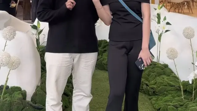 Gaya Aaliyah Massaid dan Thariq Halilintar di Wedding Expo. [@thebridestory]