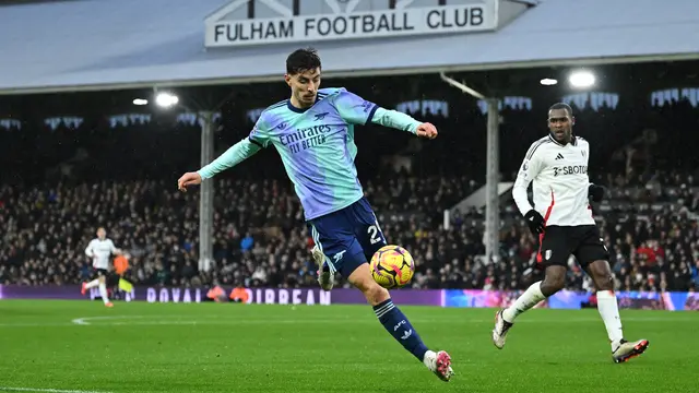 Duel sengit Liga Inggris antara Fulham melawan Arsenal
