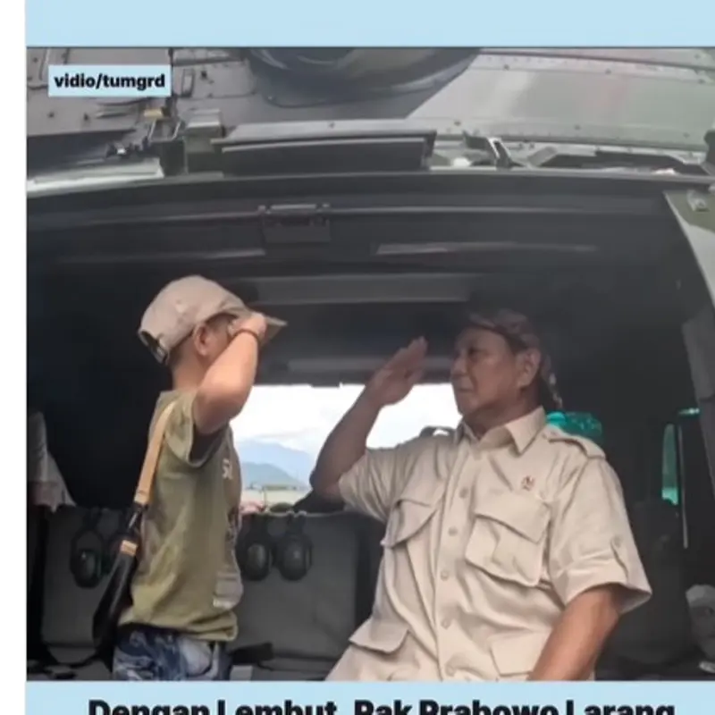 Respons Prabowo Larang Anak Kecil Pose 2 Jari dan Diganti Salam Hormat Banjir Pujian