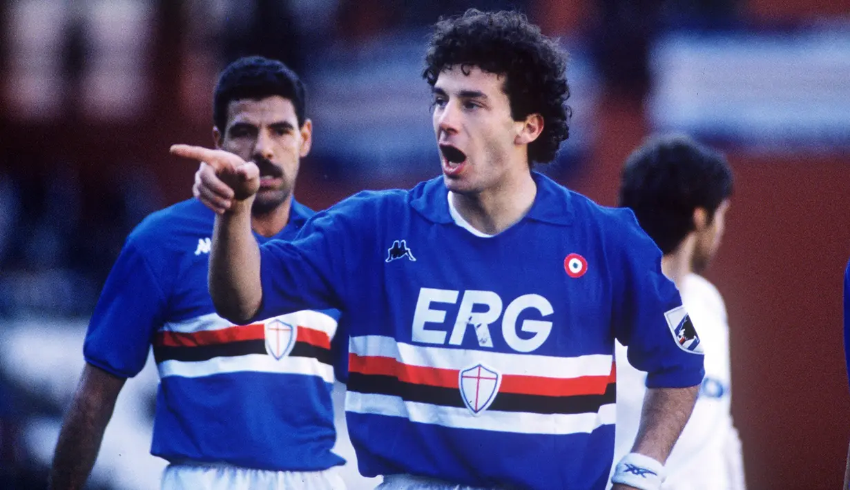 Gianluca Vialli. Dengan mencetak 19 gol pada musim 1990/1991 ia dinobatkan sebagai top Skor Liga Italia mengungguli Lothar Matthaus (Inter Milan) yang mengoleksi 16 gol. Ia juga membawa Sampdoria menjuarai Liga Italia pada musim tersebut, mengungguli AC Milan dan Inter Milan. (clubdoria46.it)
