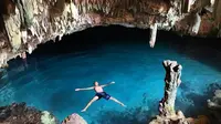 Birunya Mata Air Gua Rangko, Bagaikan Oase di Tengah Gurun