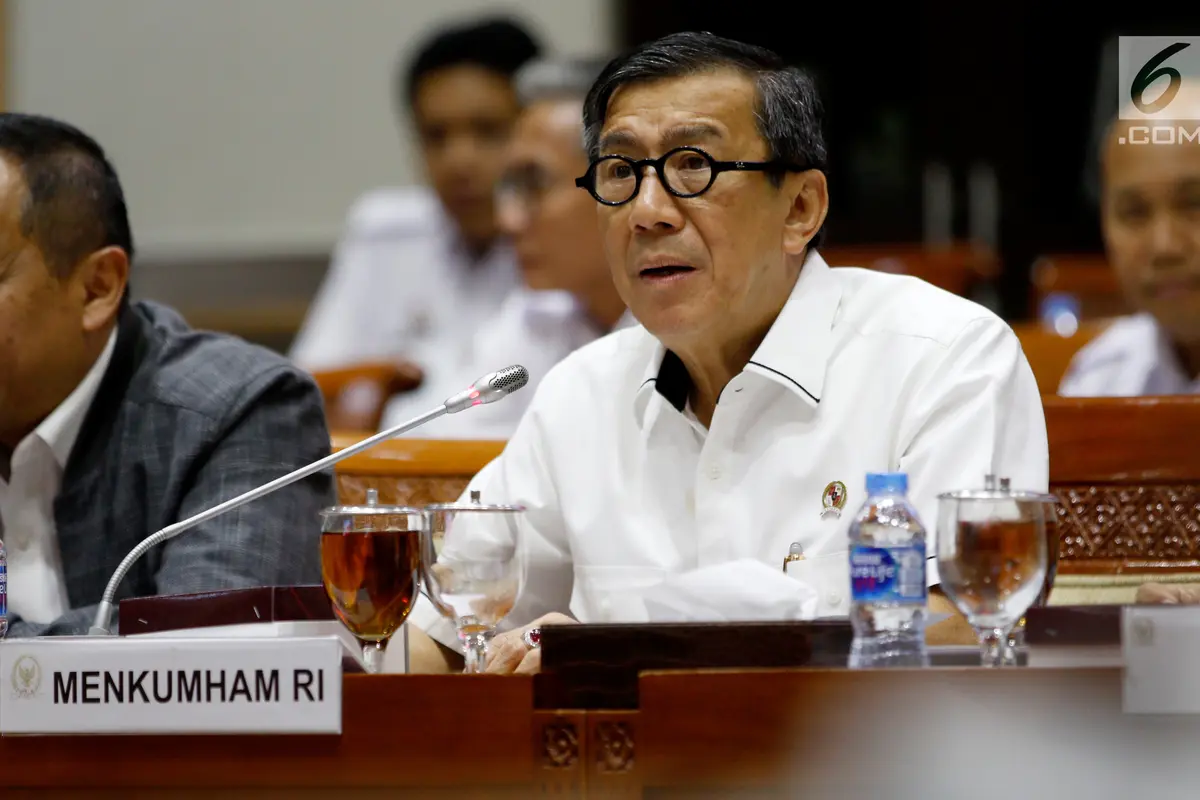 Menkumham Raker dengan DPR Bahas RKAKL dan RKP Tahun 2020