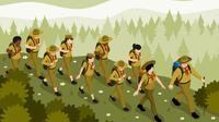 Ilustrasi Pramuka. (Image by macrovector on Freepik)
