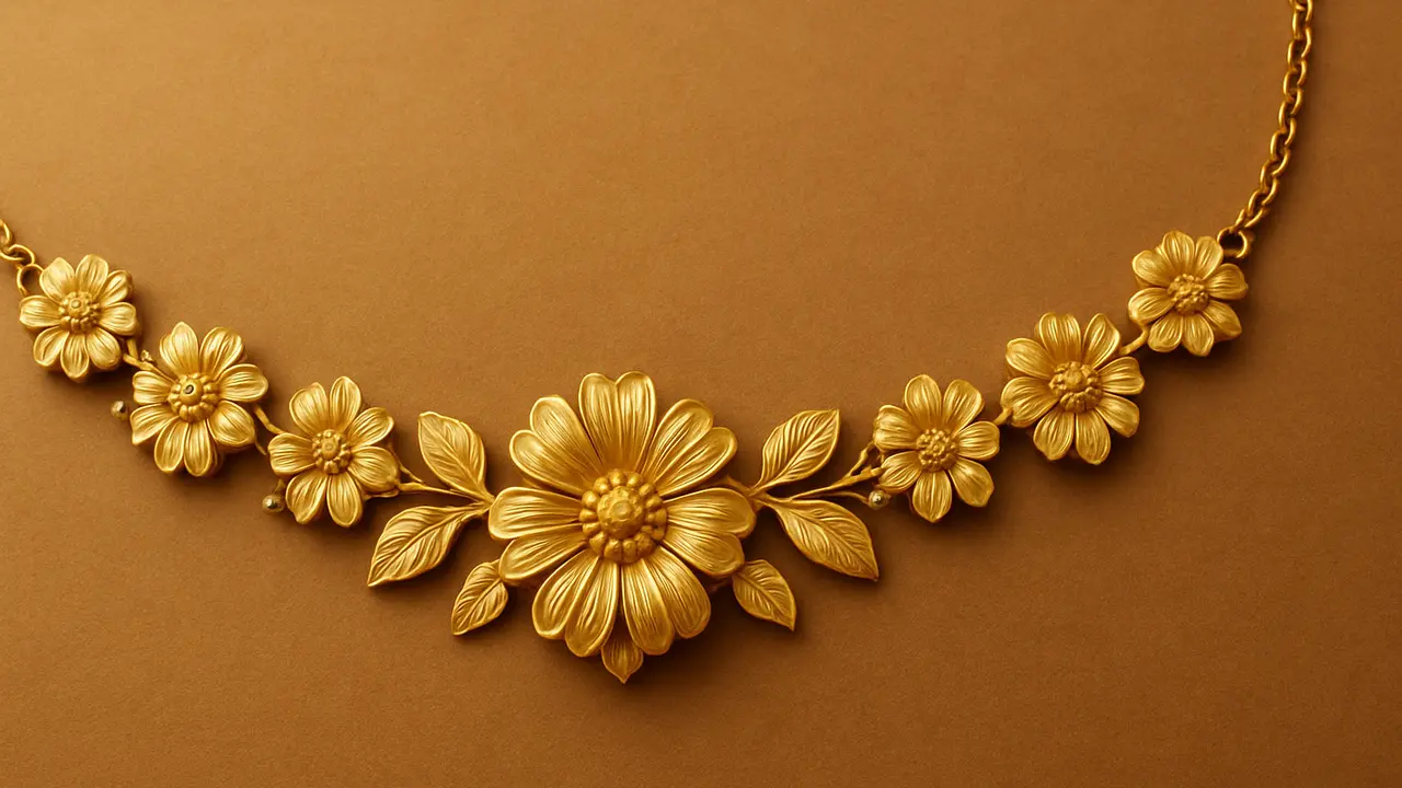 Kalung Model Bunga 10 Gram/Ilustrasi gambar oleh AI