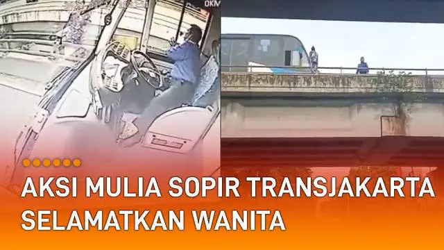 Seorang sopir bus Trans Jakarta dihadapkan oleh aksi percobaan bunuh diri.