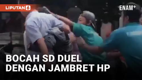 VIDEO: Nekat! Bocah SD Asal Mojokerto Duel dengan Jambret HP