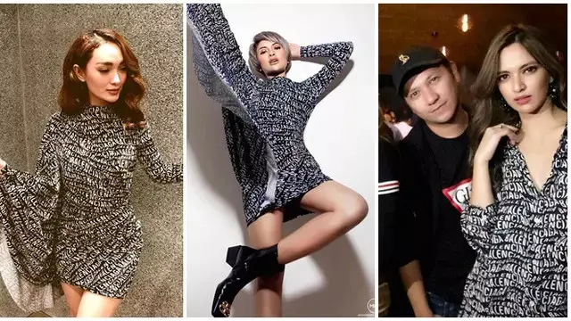 Beda Gaya Nia Ramadhani dengan 5 Seleb Saat Pakai Baju yang Sama