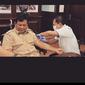 Menteri Pertahanan (Menhan) Prabowo Subianto menerima suntikan vaksin covid-19 dosis ketiga atau booster jenis vaksin Nusantara.