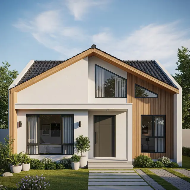 Model Rumah 1 Lantai Tipe 45 Tapi Tetap Nyaman untuk 5 Orang/Gemini AI