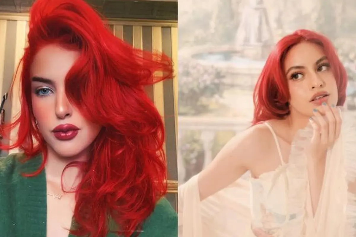 Selebgram dengan rambut merah