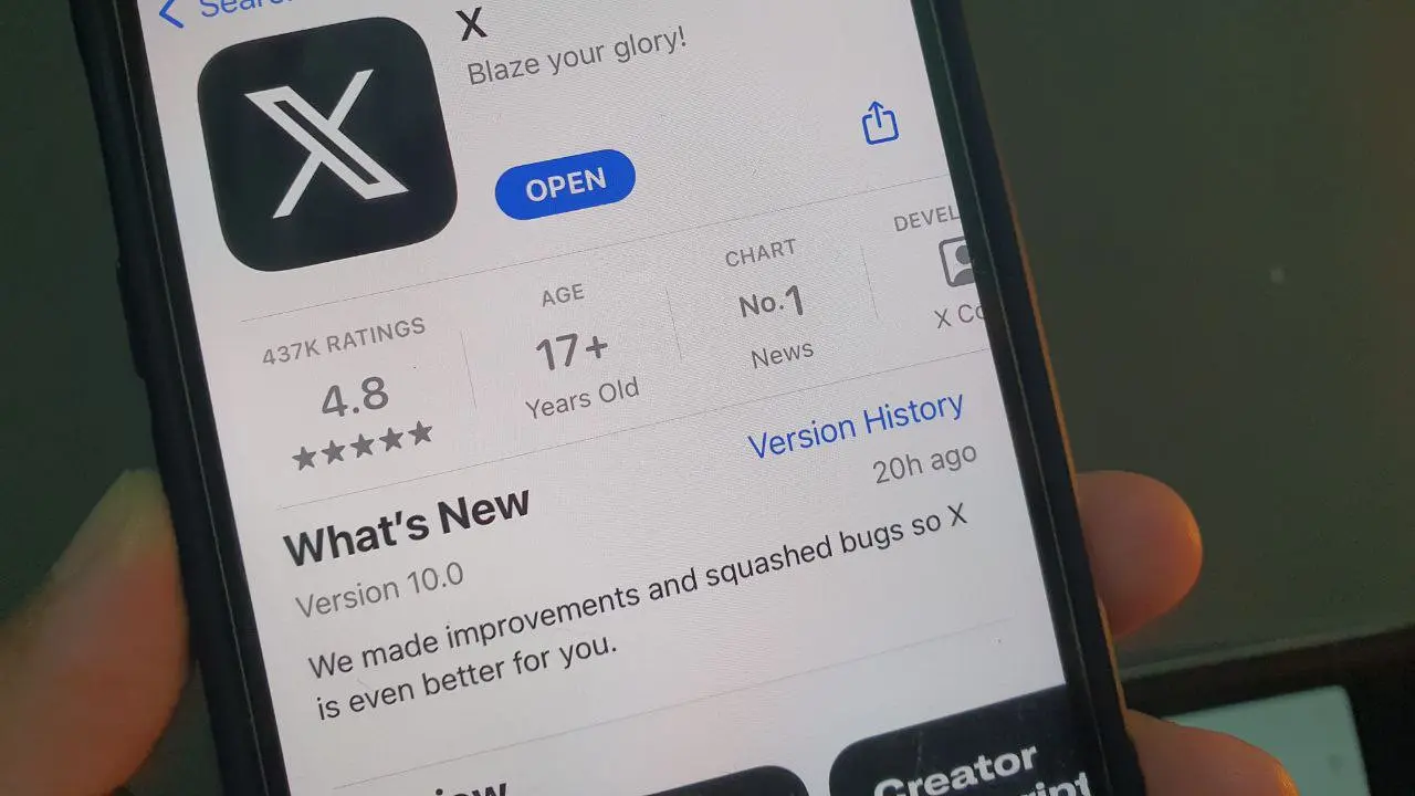 Aplikasi X di iPhone