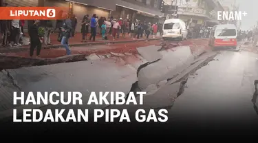 Diduga Akibat Ledakan Pipa Gas Bawah Tanah Hancurkan Jalanan Johannesburg