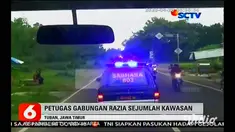 Tim gabungan dari sejumlah instansi di Tuban merazia sejumlah tempat dan membubarkan kerumunan warga yang tengah ngabuburit. Razia ini untuk meminimalisir penyebaran virus corona.