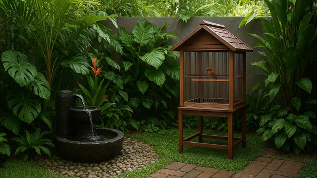 7 Ide Taman Mini Belakang Rumah untuk Kandang Burung Kicau, Rapi dan Estetik