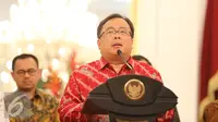 Menteri Keuangan Bambang Brodjonegoro saat mengumumkan paket kebijakan ekonomi tahap pertama di Istana Merdeka, Jakarta, Rabu (9/9/2015). (Liputan6.com/Faizal Fanani)