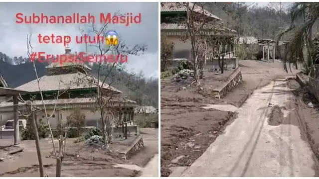 Viral Masjid Tetap Berdiri Utuh Usai Diterjang Erupsi Semeru, Jadi Sorotan