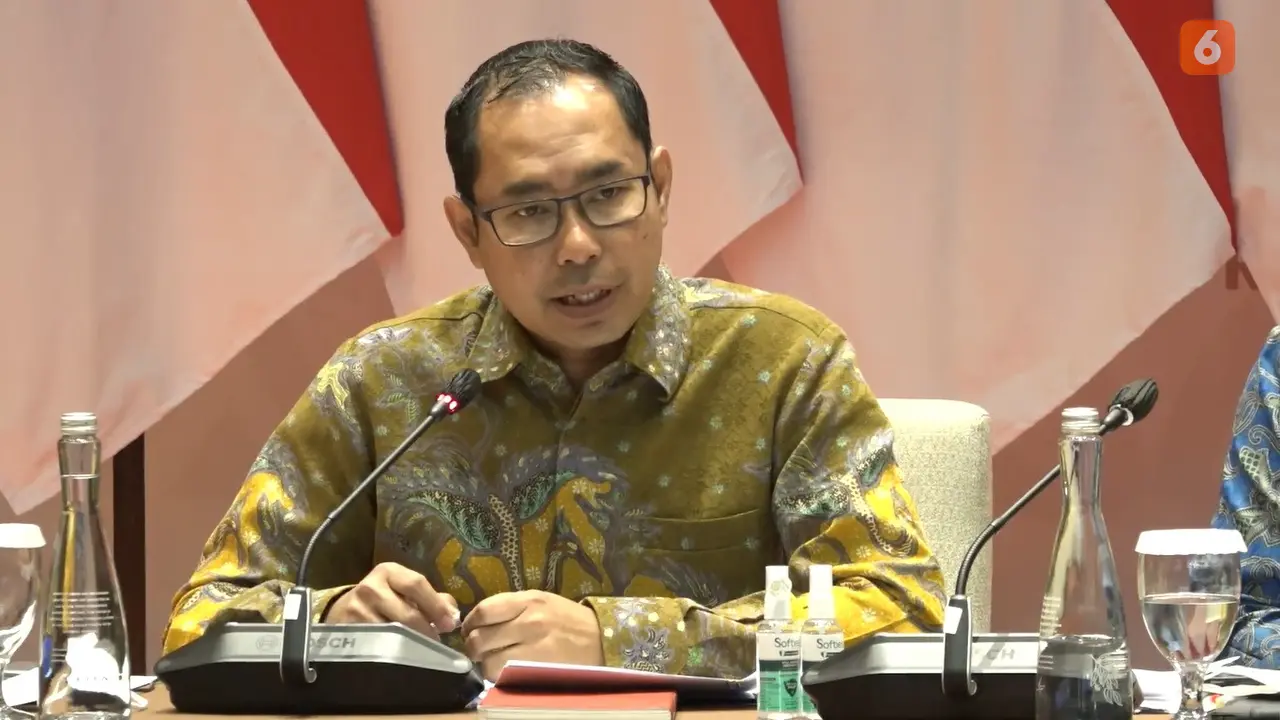 Dirjen Pelindungan WNI dan BHI, Joedha Nugraha dalam press briefing bersama media pada Kamis (13/10/2022). (Liputan6/Benedikta Miranti)