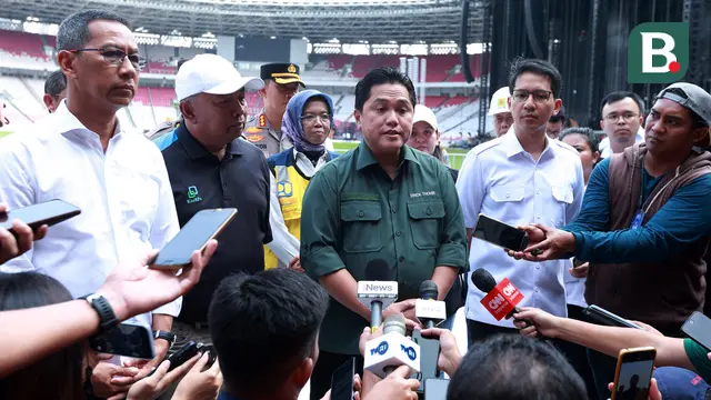 Foto: Tinjau SUGBK, Erick Thohir Larang Ada Event Lagi sebelum Piala Dunia U-20 2023 Digelar