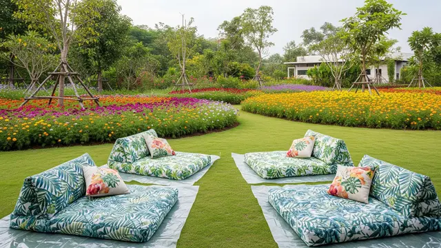 Teras Lesehan Menghadap Kebun Bunga
