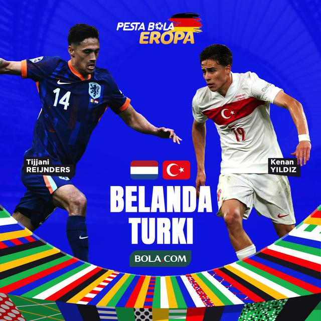 Euro 2024 - Belanda Vs Turki - Tijjani Reijnders Vs Kenan Yildiz
