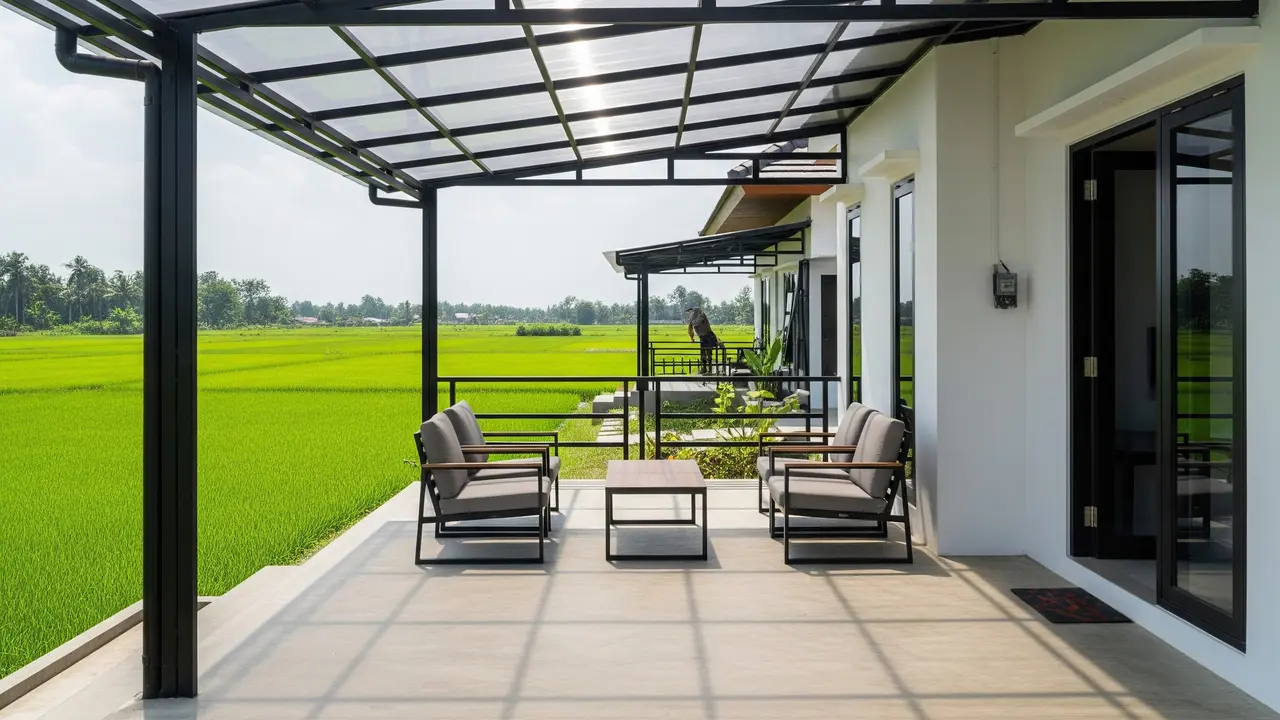 Model Teras Rumah di Desa Tapi Tampak Modern