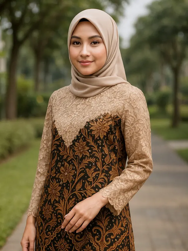 Ilustrasi Tunik Batik untuk Kondangan (Sumber Gambar: AI)