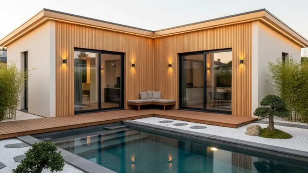 Model Rumah Sederhana tapi Mewah dengan Kolam Kecil/Gemini AI