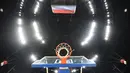 Ring basket di Indonesia Arena, Senayan, Jakarta, Selasa (11/7/2023). Indonesia bersama dengan Jepang dan Filipina akan menjadi tiga tuan rumah Piala Dunia FIBA 2023. (Bola.com/M Iqbal Ichsan)