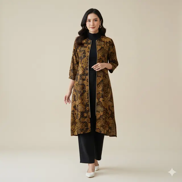 7 Model Atasan Batik Resleting Depan, Elegan tapi Tetap Simpel dan Praktis