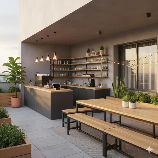 Warung kopi di teras rumah (Foto: ChatGPT)