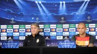 Felipe Melo dan Roberto Mancini (EPA/ALESSANDRO DI MARCO)
